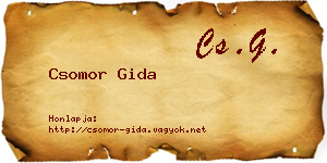 Csomor Gida névjegykártya